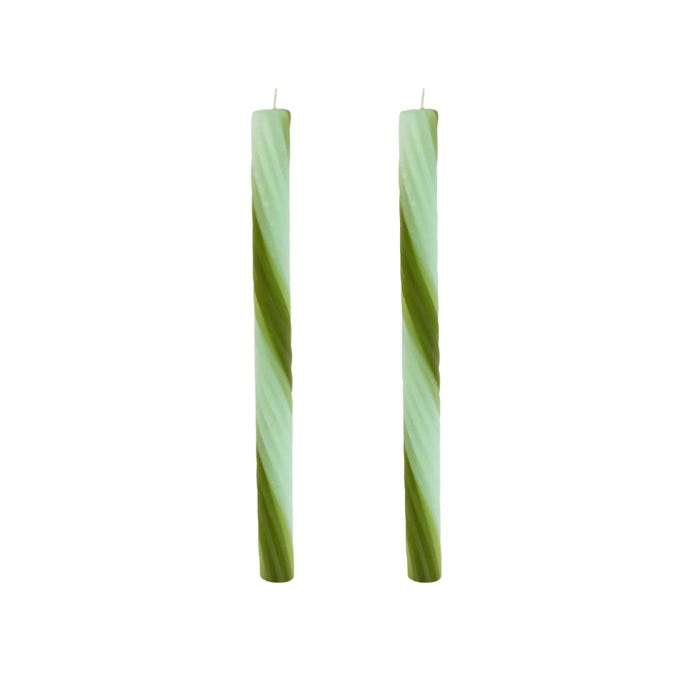 Rope Candle Sticks in Green, from 54 Celsius
