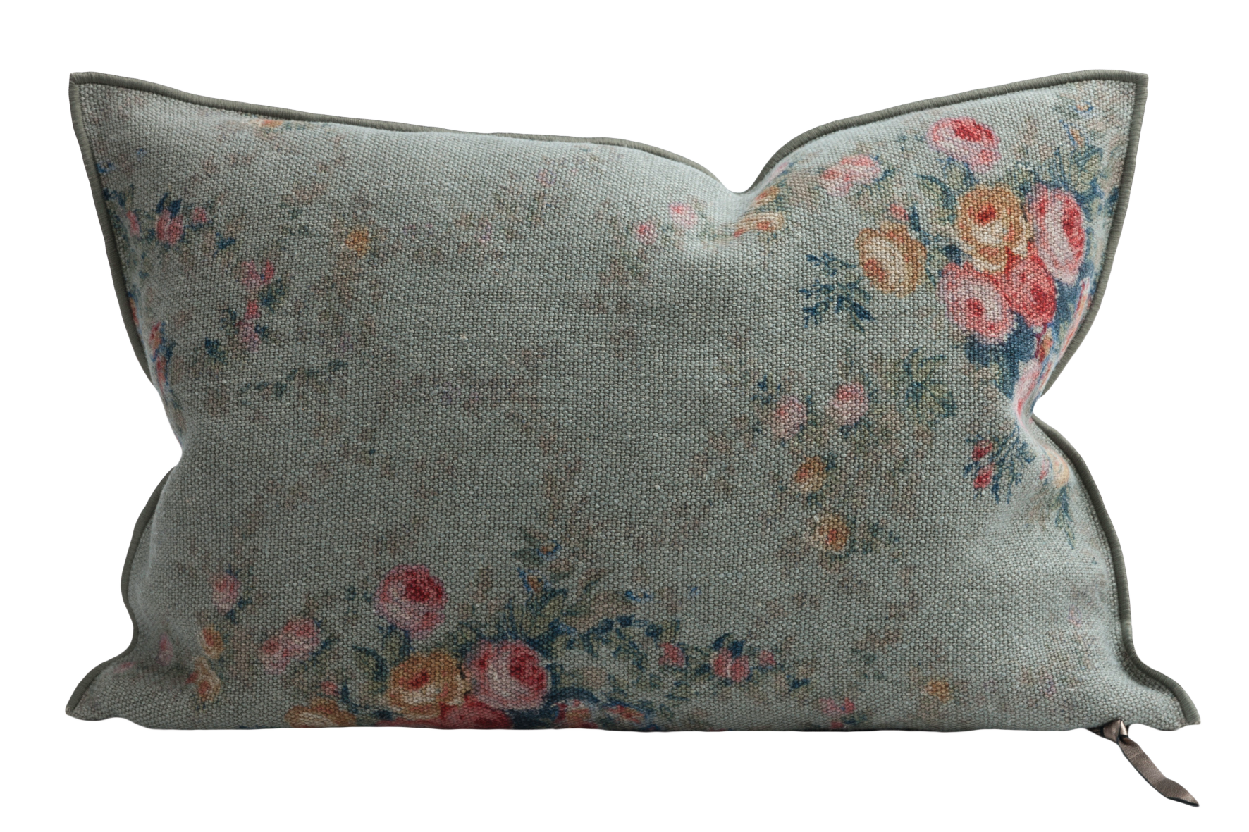 Wabi Sabi Linen Bogolan 16"x24" in Nuage, from Maison De Vacances